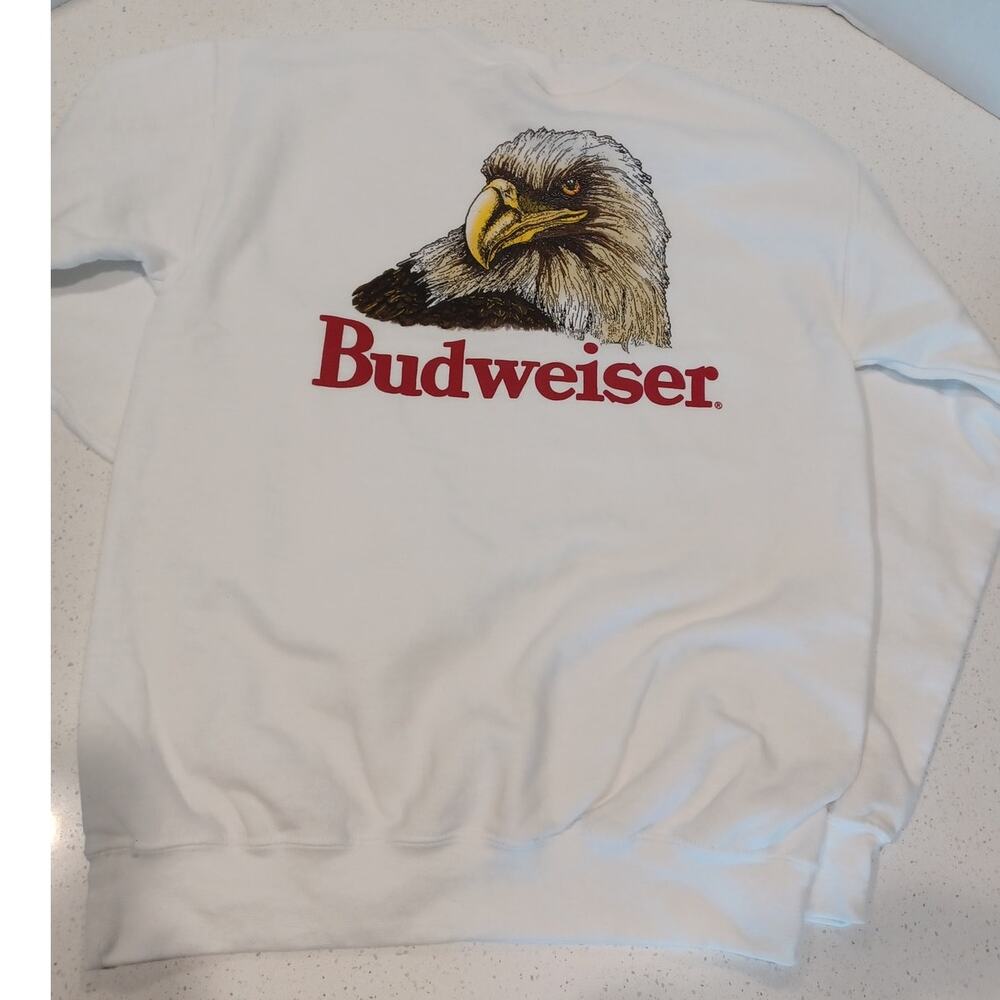 Budweiser Brew City White Sweaters Unisex Size Small